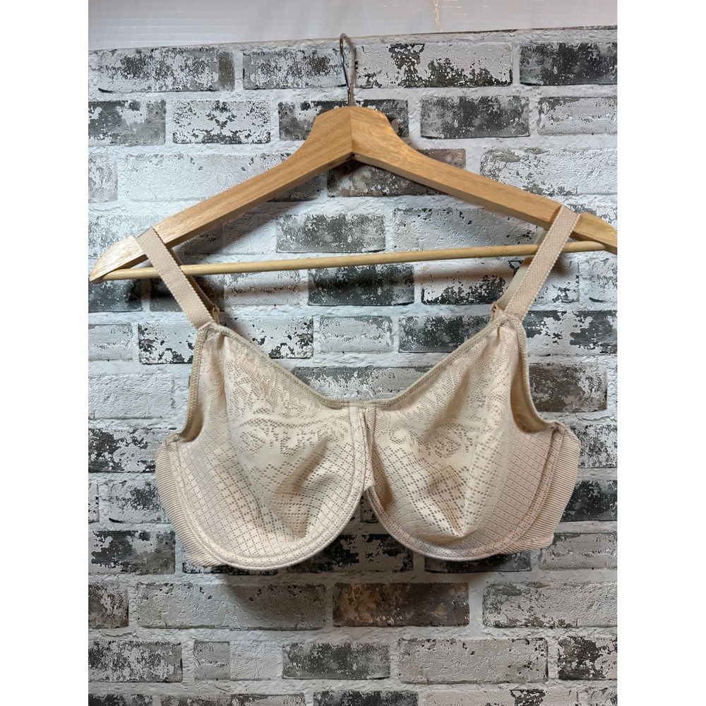 Wacoal Retro Chic Full Figure Underwire Bra Beige Nude 857210 US 38D